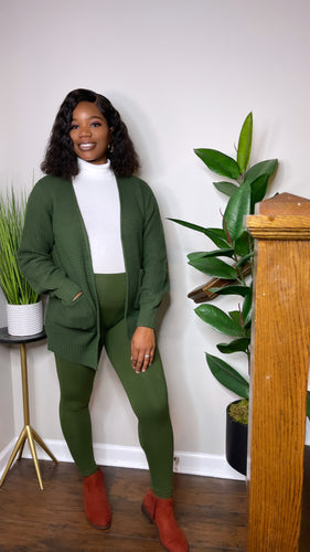 PLUSH SWEATER SET (Hunter Green)